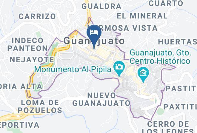 Guanajuato City Centre - Hotel Hacienda Dolores Maps