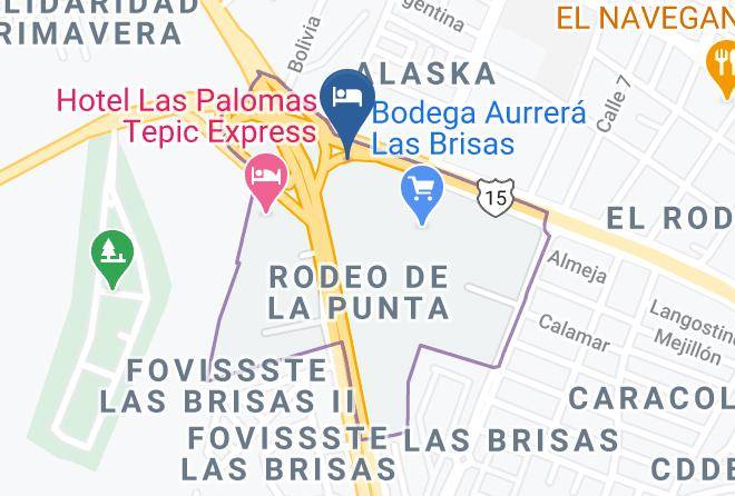 Tepic - Hotel Hacienda Las Higueras Maps