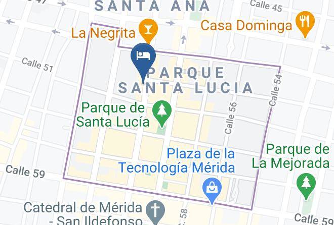 Merida - Hotel Hacienda Vip Maps