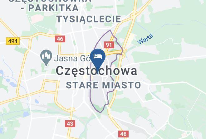 Czestochowa - Hotel Bar Haga Maps