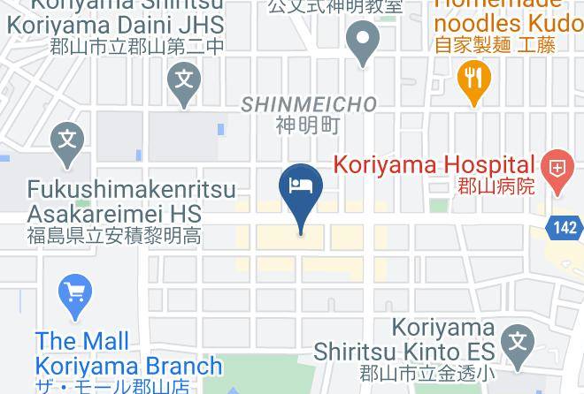 Koriyama City - Hotel Hamatsu Maps
