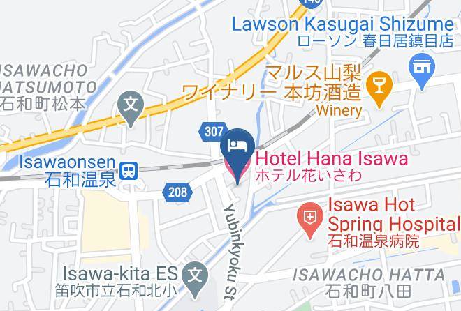 Fuefuki City - Hotel Hana Isawa Maps