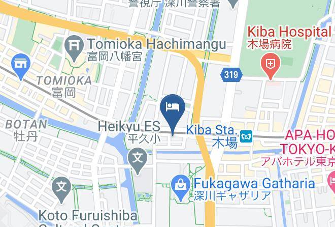 Koto Ward - Hotel Harebare Maps