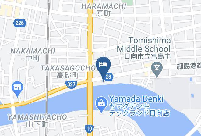 Hyuga City - Hotel Hayata Maps