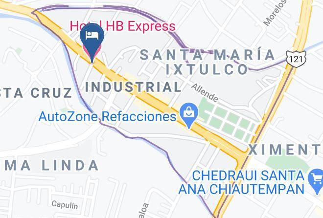 Hotel Hb Express Map - Tlaxcala - Chiautempan Municipality