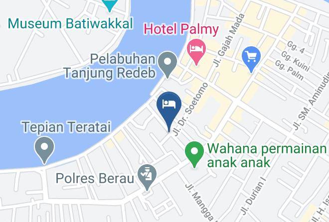 Berau Regency - Hotel Herlina Tj Redeb Maps
