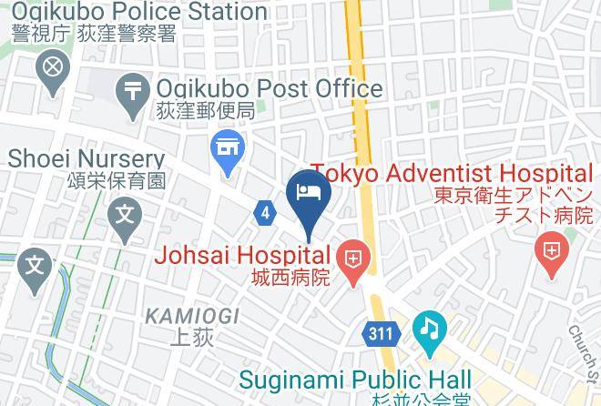 Suginami Ward - Hotel Hermitage Ogikubo Maps