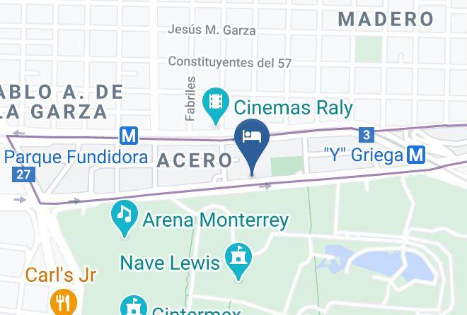 Monterrey - Hotel Hi Cintermex Fundidora Maps