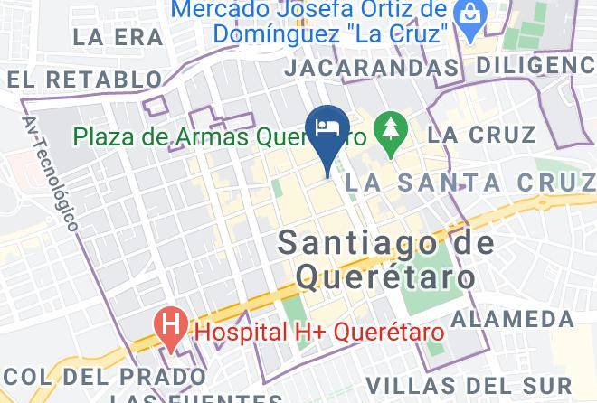 Santiago De Queretaro - Hotel Hidalgo Maps