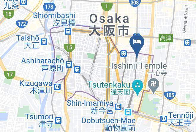 Osaka City Naniwa Ward - Hotel Hillarys Maps