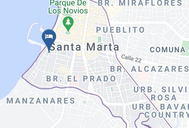 Hotel Hilton Garden Inn Santa Marta Map