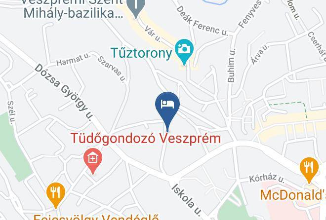 Veszprem Belvaros - Hotel Historia & Historante Maps