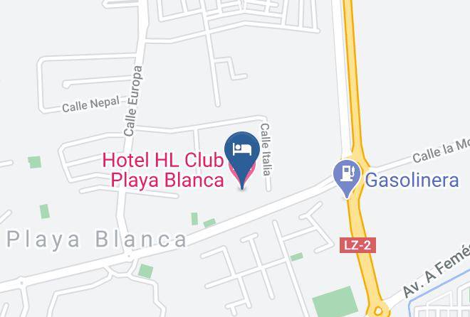 Hotel Hl Club Playa Blanca Map