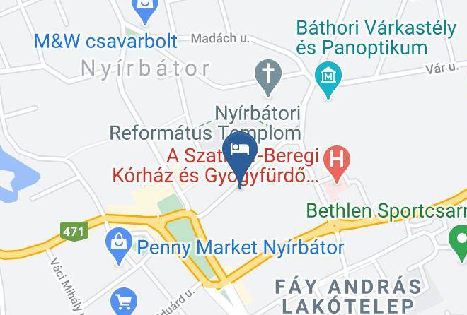 Nyirbator - Hotel Hodi Maps