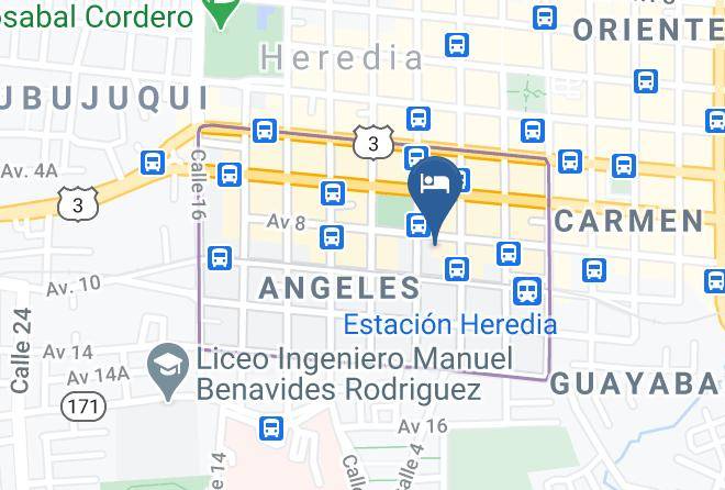Heredia - Hotel Hojarascas Maps