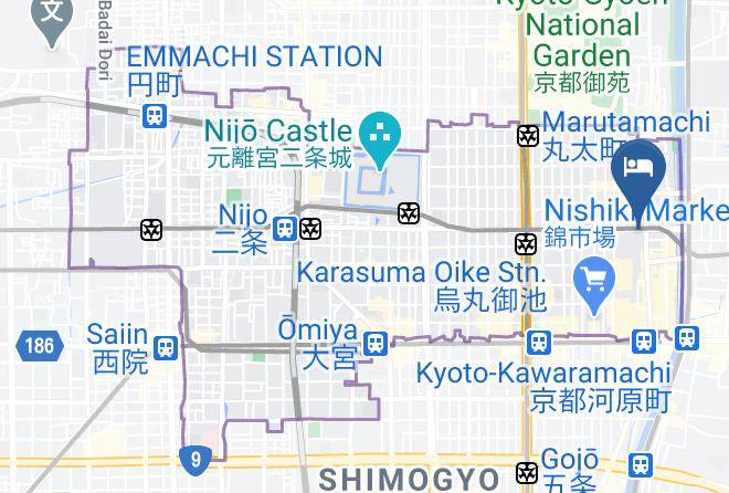 Kyoto City Nakagyo Ward - Hotel Honnoji Maps