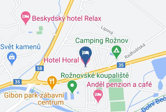 Vsetin - Hotel Horal Maps