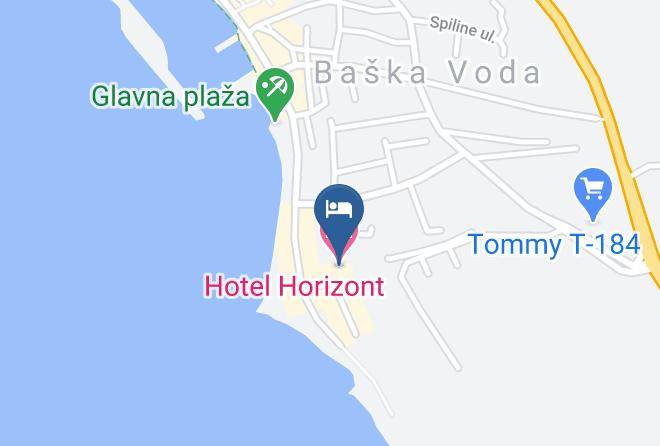 Baska Voda - Hotel Horizont Maps