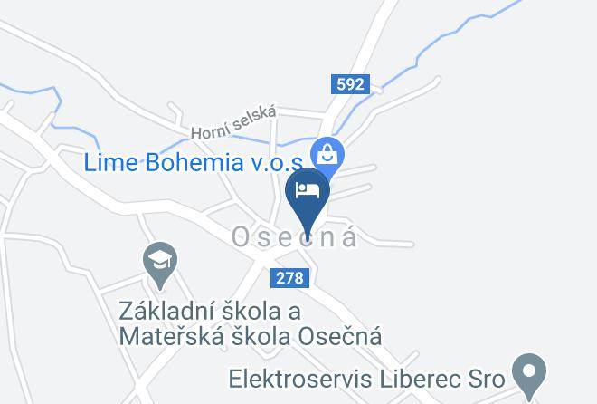 Osecna - Hotel & Hostinec Slunce Maps