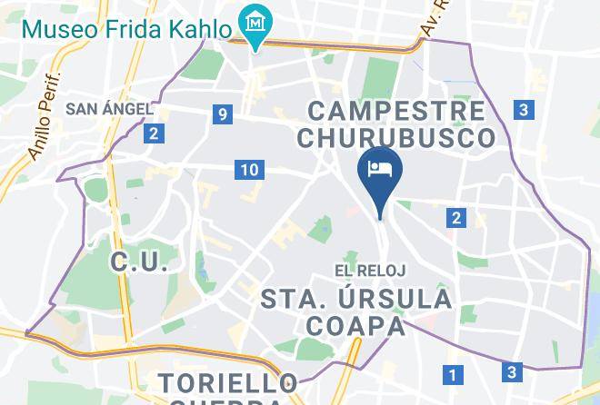 Coyoacan - Hotel Hotelito Maps