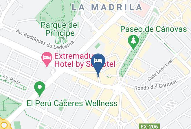 Caceres - Hotel Iberia Plaza America Maps