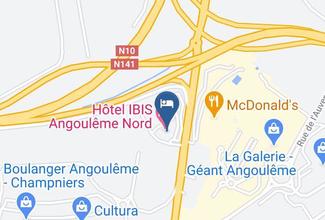 Charente - Hotel Ibis Angouleme Nord Maps