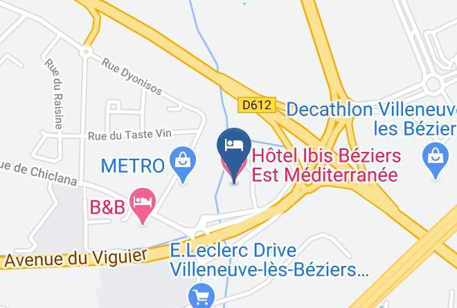 Ibis Beziers Est Mediterranee Map
