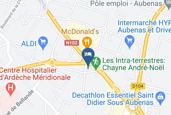 Ardeche - Hotel Ibis Budget Aubenas Maps