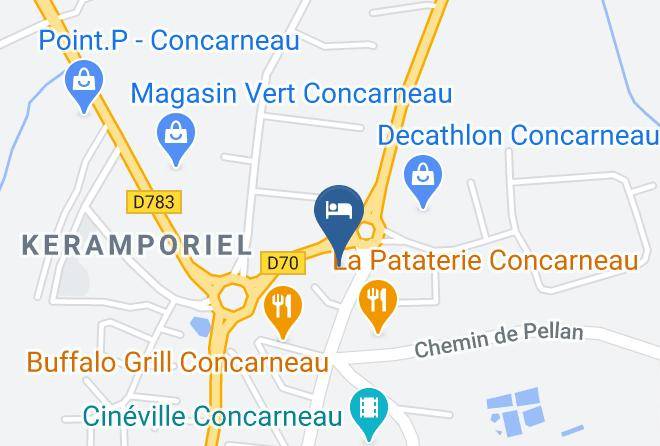 Finistere - Hotel Ibis Budget Concarneau Maps