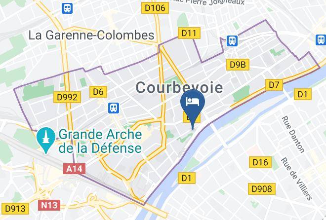 Hauts De Seine - Hotel Ibis Budget Courbevoie Paris La Defense 1 Maps