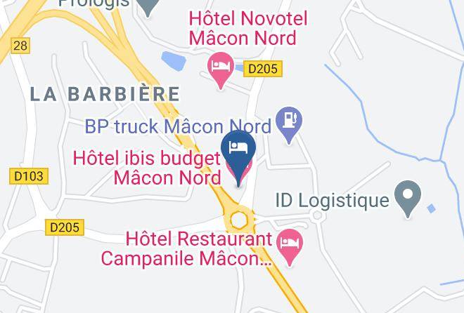 Saone Et Loire - Hotel Ibis Budget Macon Nord Maps