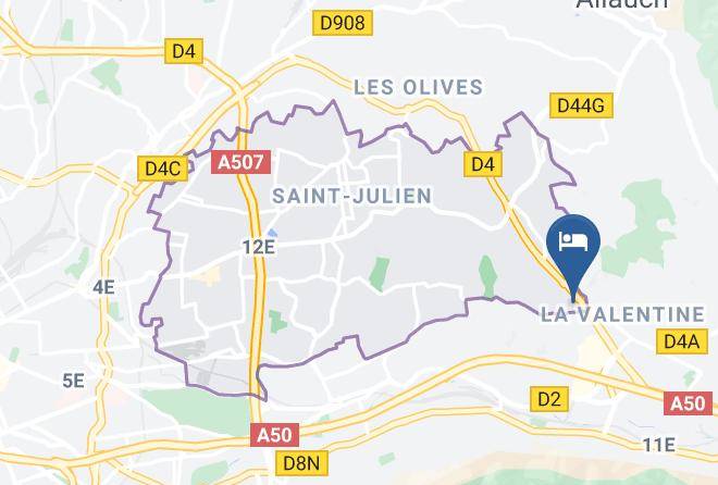 Bouches Du Rhone - Hotel Ibis Budget Marseille La Valentine Maps