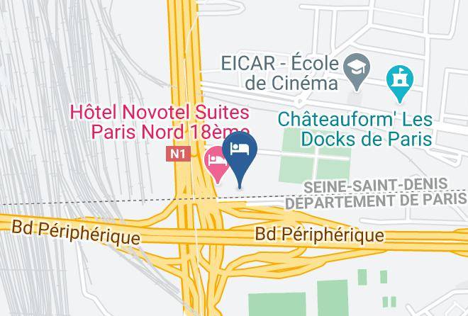Seine St Denis - Hotel Ibis Budget Paris Porte De La Chapelle Maps