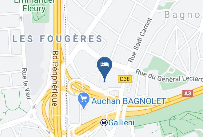 Seine St Denis - Hotel Ibis Budget Paris Porte De Bagnolet Maps
