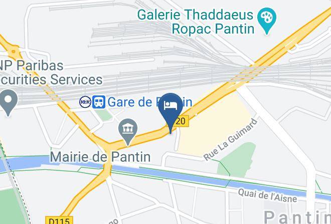 Seine St Denis - Hotel Ibis Budget Paris Porte De Pantin Maps