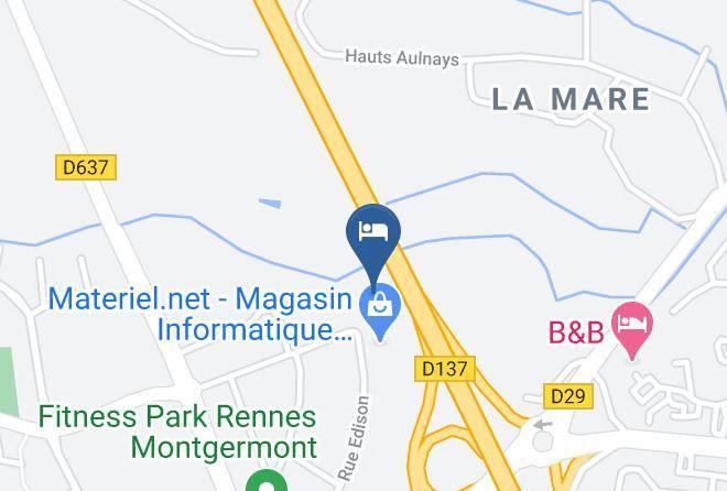 Ille Et Vilaine - Hotel Ibis Budget Rennes Route De Saint Malo Maps