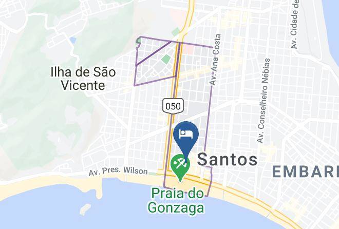 Santos - Ibis Budget Santos Gonzaga Maps