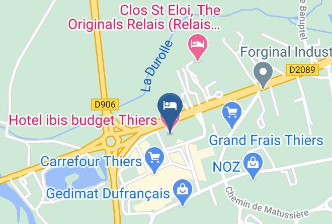 Puy De Dome - Hotel Ibis Budget Thiers Maps