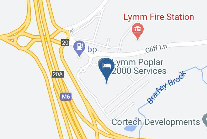 Warrington - Warrington M6 Motel J20 M6 Lymm Services Maps