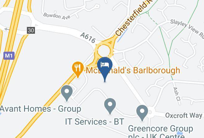 Derbyshire - Ibis Chesterfield North North Barlborough Maps