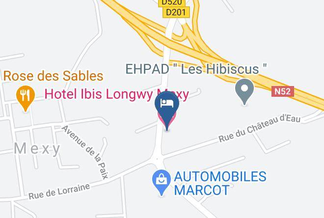 Meurthe Et Moselle - Hotel Ibis Longwy Mexy Maps