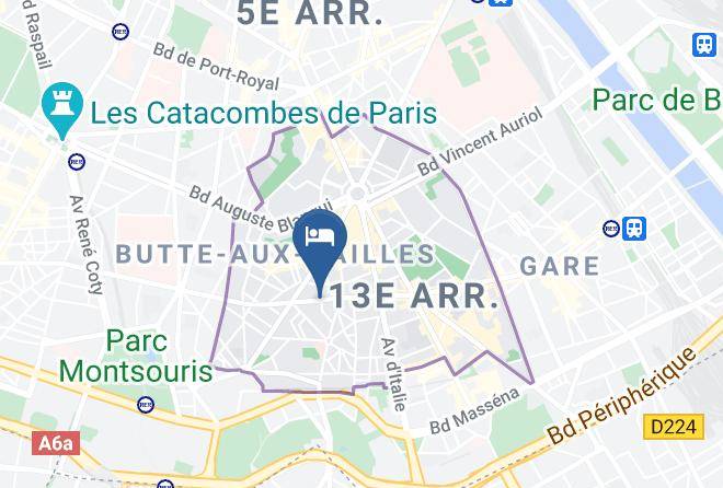 Paris - Hotel Ibis Paris Italie Tolbiac 13eme Maps