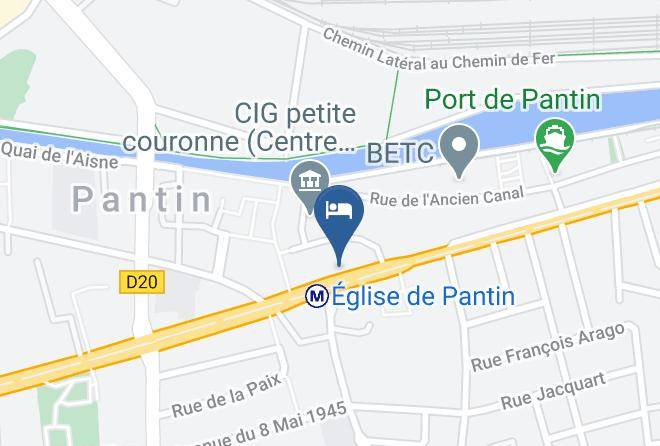 Seine St Denis - Hotel Ibis Paris Pantin Eglise Maps