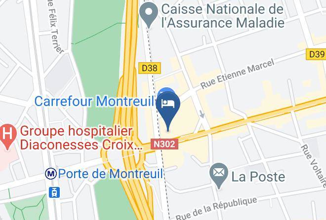 Seine St Denis - Hotel Ibis Paris Porte De Montreuil Maps