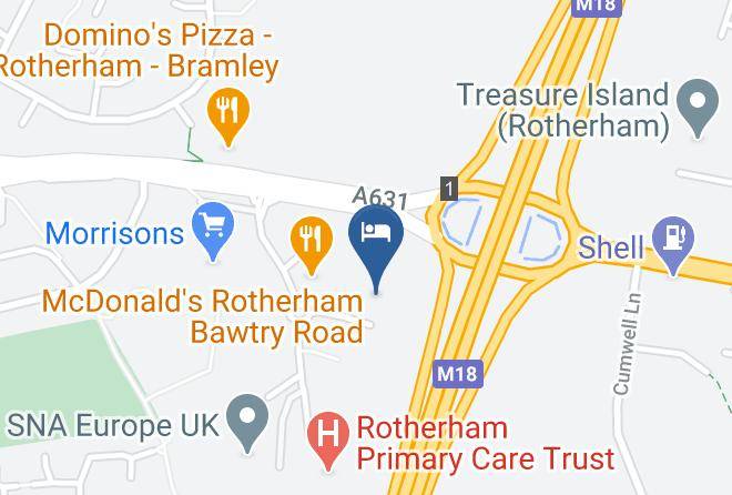 Rotherham - Hotel Ibis Rotherham East M18 M1 Maps