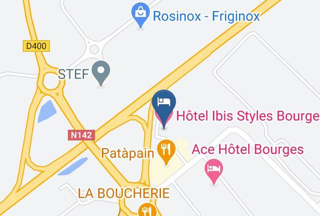 Hotel Ibis Styles Bourges Map