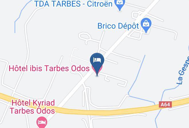 Hautes Pyrenees - Ibis Tarbes Odos Maps