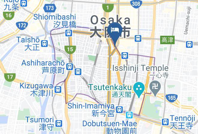 Osaka City Naniwa Ward - Hotel Ichiei Maps