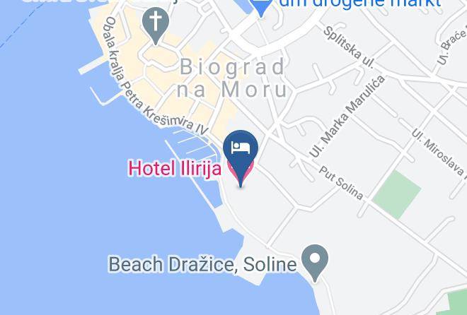 Biograd Na Moru - Hotel Ilirija Maps