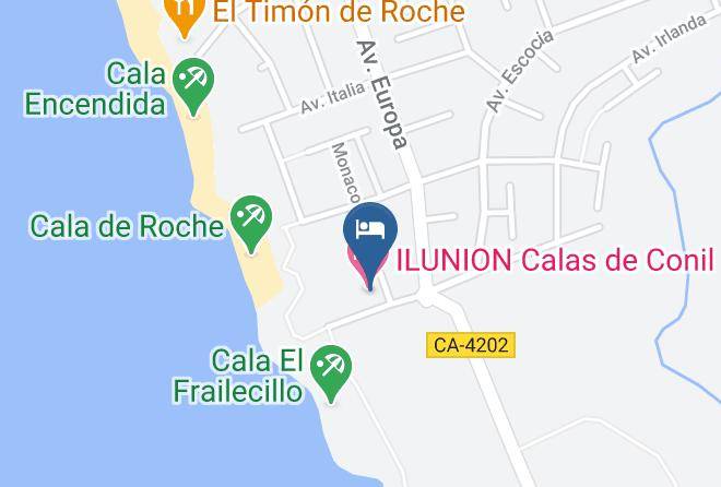 Hotel Ilunion Calas De Conil Map